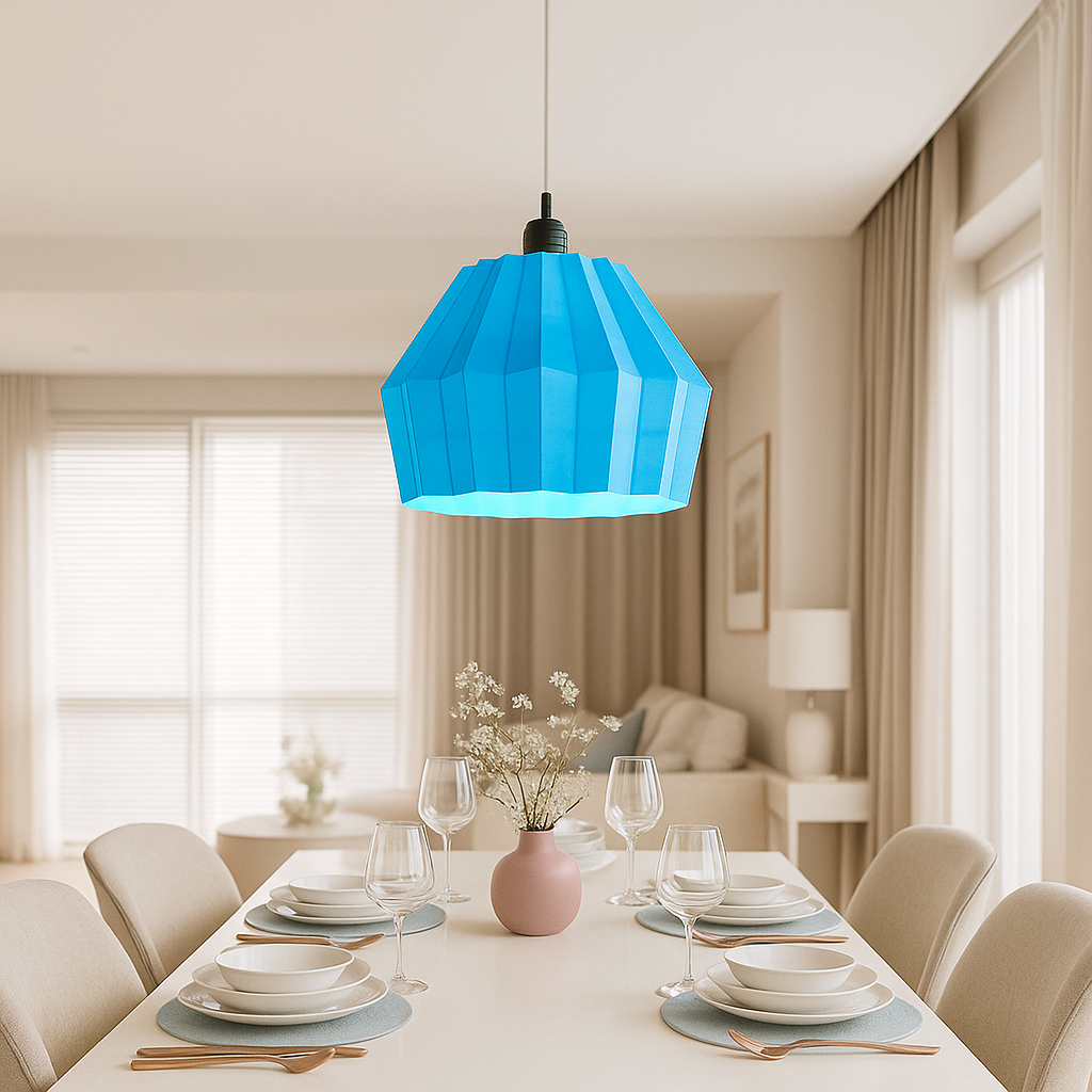 Luminária de teto azul Modern Folden