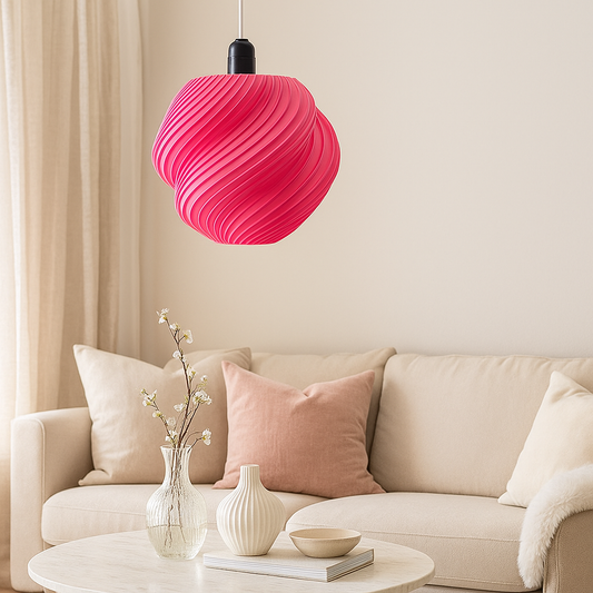 Luminária de teto rosa Soft Wind
