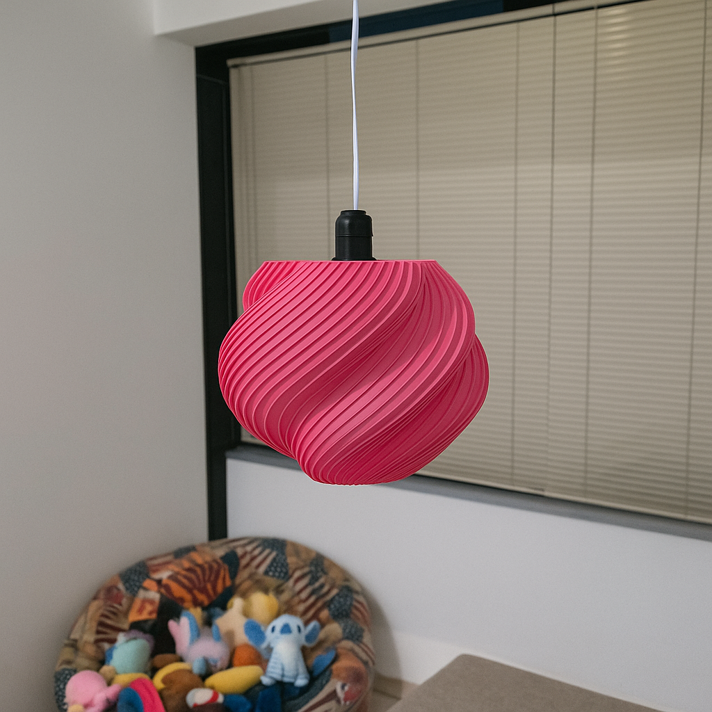 Luminária de teto rosa Soft Wind
