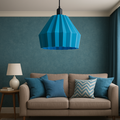 Luminária de teto azul Modern Folden
