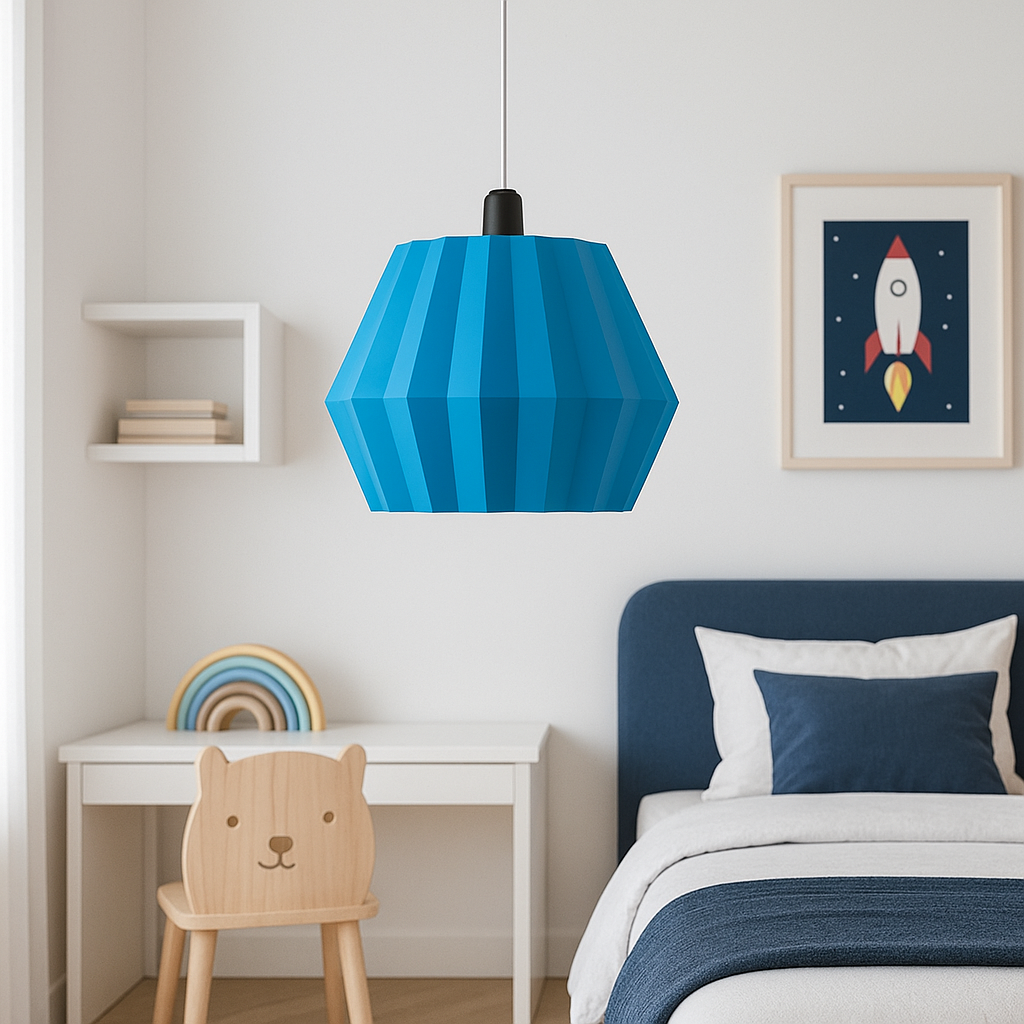 Luminária de teto azul Modern Folden